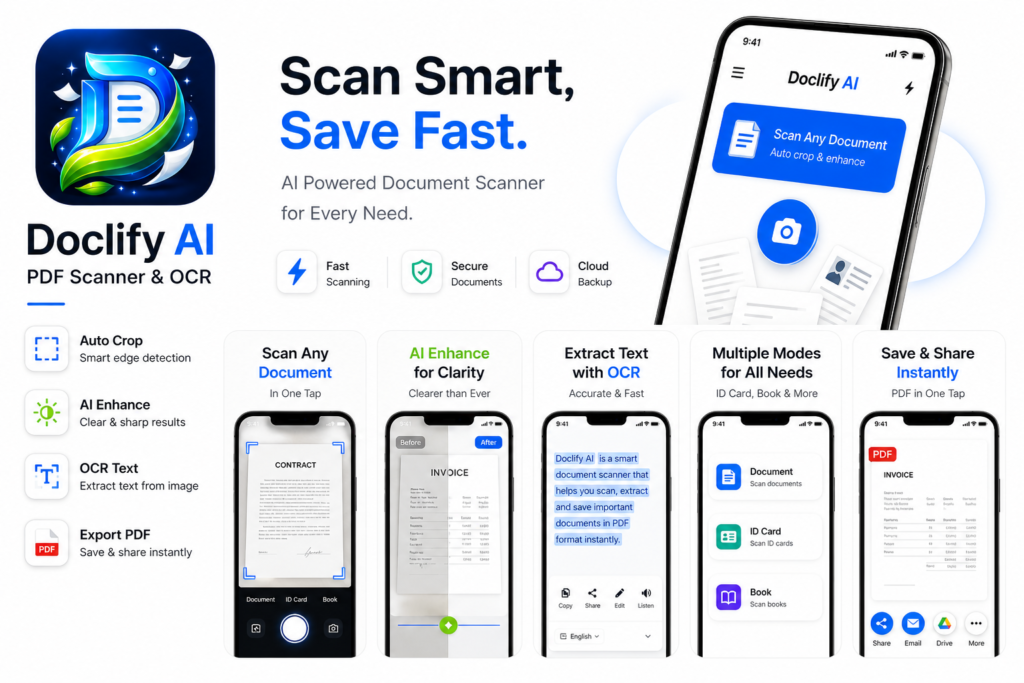 AI PDF Scanner with OCR | Scan, Read & Convert Documents – Doclify
